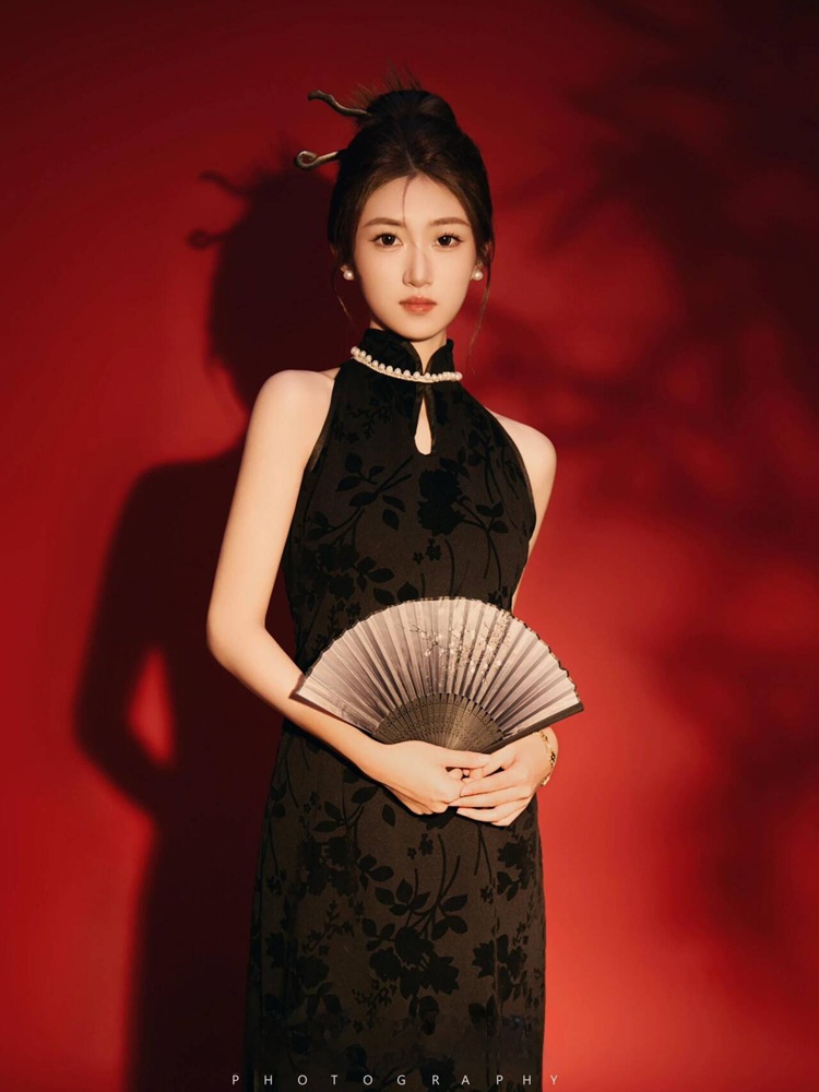 Photography Studio - Traje Preto para Estúdio, Estética Oriental,