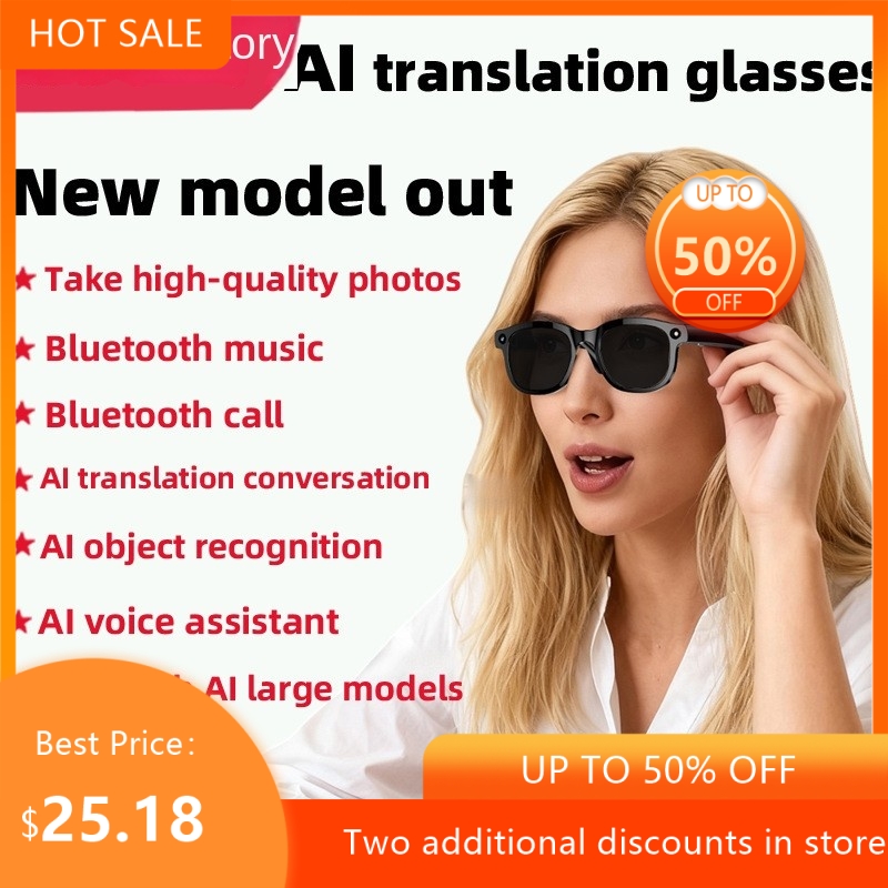 Photography Translate - Óculos Inteligentes Bluetooth Polarizado UV400 À
