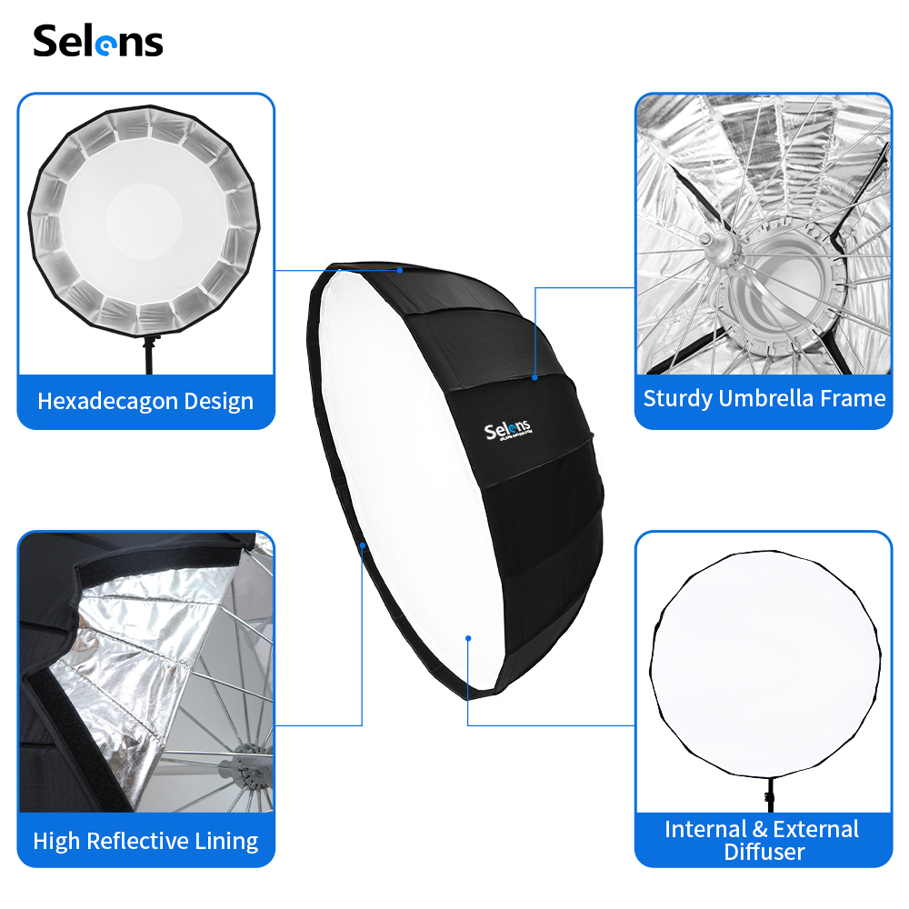 Selens-Softbox Radar Guarda-ch - Photography Umbrella Light avaliação e preço