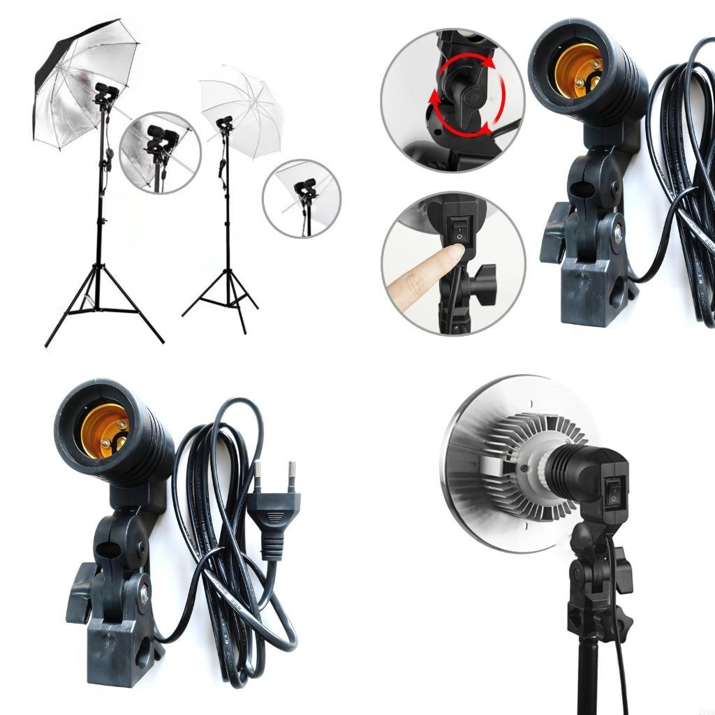 Suporte luz E27 para refletor  - Photography Umbrella Light avaliação e preço