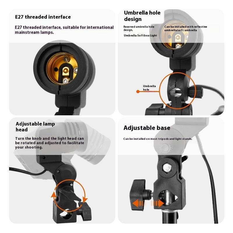 1.8m cabo e27 soquete softbox  - Photography Umbrella Light avaliação e preço
